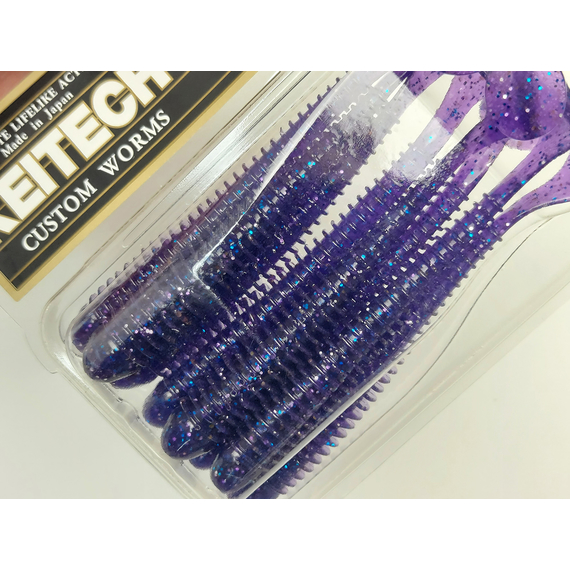 Силикон Keitech Swing Impact 3.5" (8 шт/упак) ц:ea#04 violet, Длина силикона: 3.5" (8.9 см), Расцветка силикона: EA#04 Violet, фото , изображение 5