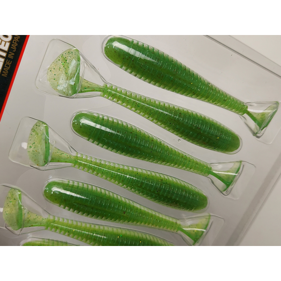 Силікон Keitech Swing Impact FAT 3.8" (6 шт/упак), колір:424 lime chartreuse, Довжина силікону: 3.8" (9.7 см), Колір силікону: 424 Lime Chartreuse, фото , изображение 7