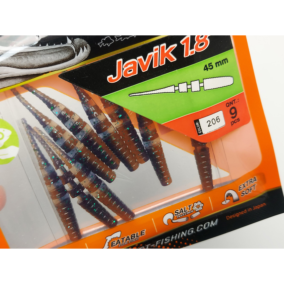 Силікон Select Javik 1.8" col.206 (9 шт/упак), Довжина силікону: 1.8" (4.57 см), Колір силікону: 206, фото , изображение 8