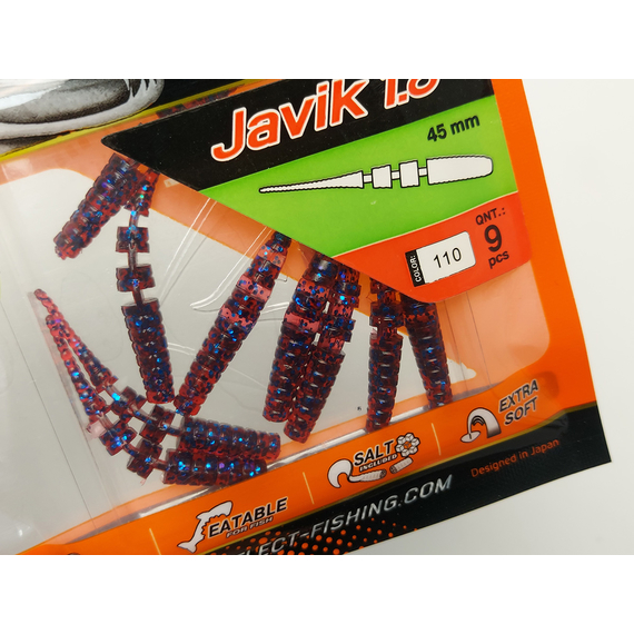 Силикон Select Javik 1.8" col.110 (9 шт/упак), Длина силикона: 1.8" (4.57 см), Расцветка силикона: 110, фото , изображение 10