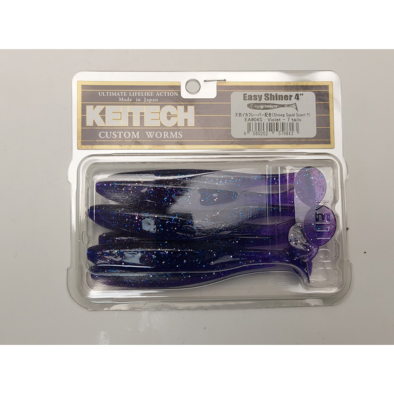 Силікон Keitech Easy Shiner 4" (7 шт/упак), колір:ea#04 violet, Довжина силікону: 4" (10.2 см), Колір силікону: EA#04 Violet, фото , изображение 7