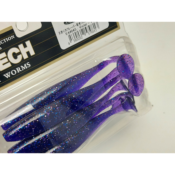 Силікон Keitech Easy Shiner 4" (7 шт/упак), колір:ea#04 violet, Довжина силікону: 4" (10.2 см), Колір силікону: EA#04 Violet, фото , изображение 9