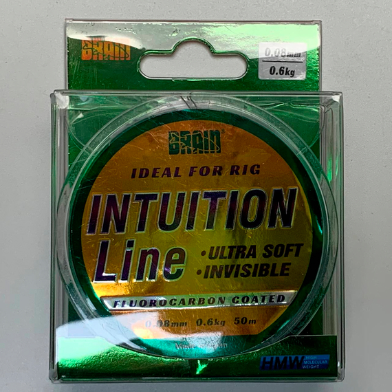 Волосінь Brain Intuition 50m 0,08 mm #0,22 0,6 kg 1,2 lb ц.: clear, фото , изображение 2