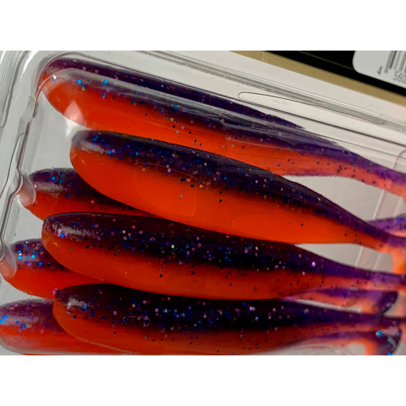Силикон Keitech Easy Shiner 3.5" ц:pal#09 violet fire, Длина силикона: 3.5" (8.9 см), Расцветка силикона: PAL#09 Violet Fire, фото , изображение 8