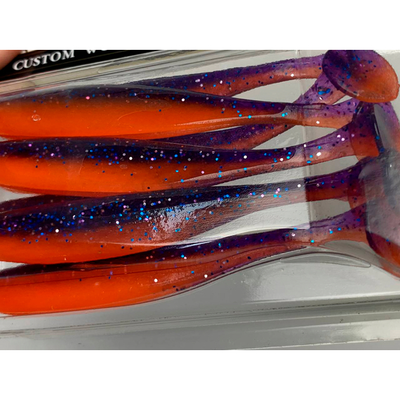 Силикон Keitech Easy Shiner 3.5" ц:pal#09 violet fire, Длина силикона: 3.5" (8.9 см), Расцветка силикона: PAL#09 Violet Fire, фото , изображение 7