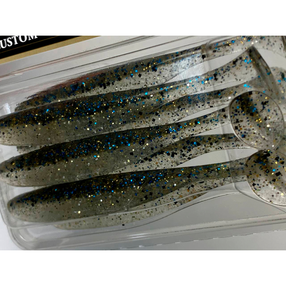 Силикон Keitech Easy Shiner 3.5" ц:418 bluegill flash, Длина силикона: 3.5" (8.9 см), Расцветка силикона: 418 Bluegill Flash, фото , изображение 11