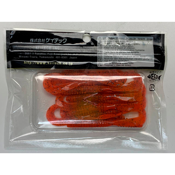 Силікон Keitech Mad Wag Mini 3.5" (10 шт/упак), колір:ea#13 spicy mustard/blue, Довжина силікону: 3.5" (8.9 см), Колір силікону: EA#13 Spicy Mustard/Blue, фото , изображение 9