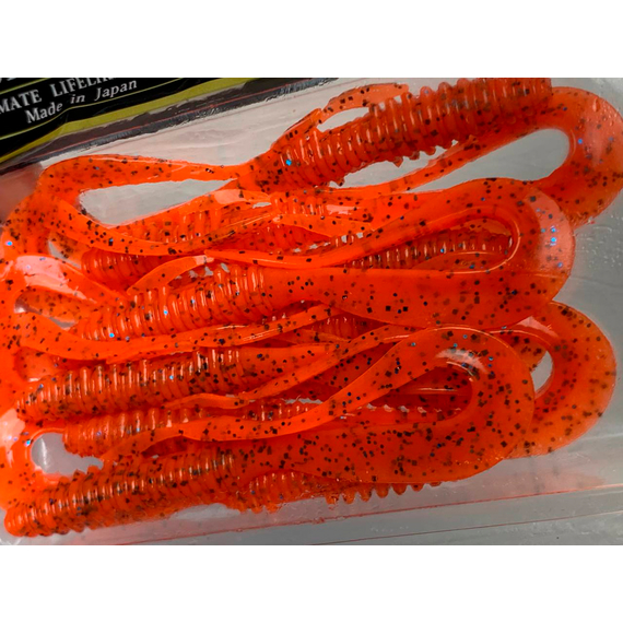 Силікон Keitech Mad Wag Mini 3.5" (10 шт/упак), колір:ea#13 spicy mustard/blue, Довжина силікону: 3.5" (8.9 см), Колір силікону: EA#13 Spicy Mustard/Blue, фото , изображение 11