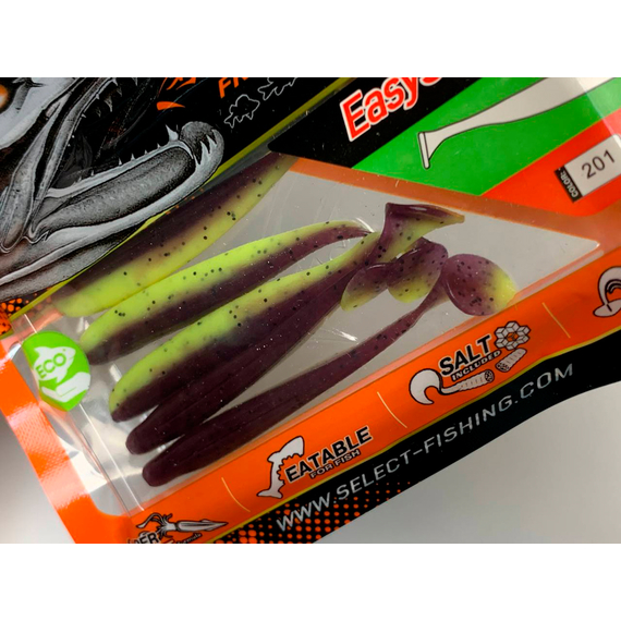 Силікон Select Easy Shad 3" col.201 (5 шт/упак), Довжина силікону: 3" (7.62 см), Колір силікону: 201, фото , изображение 9