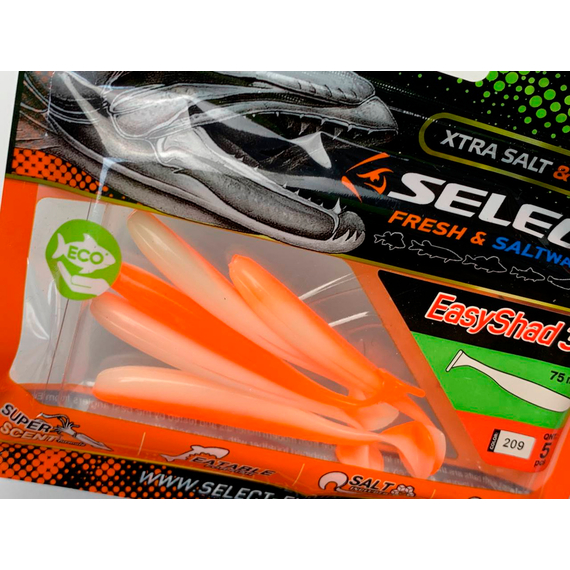 Силікон Select Easy Shad 3" col.209 (5 шт/упак), Довжина силікону: 3" (7.62 см), Колір силікону: 209, фото , изображение 8