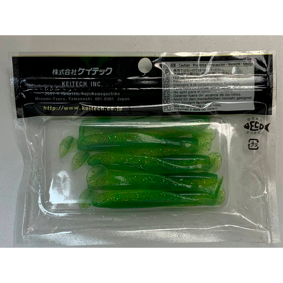 Силікон Keitech Easy Shiner 3" (10 шт/упак), колір:424 lime chartreuse, Довжина силікону: 3" (7.6 см), Колір силікону: 424 Lime Chartreuse, фото , изображение 11