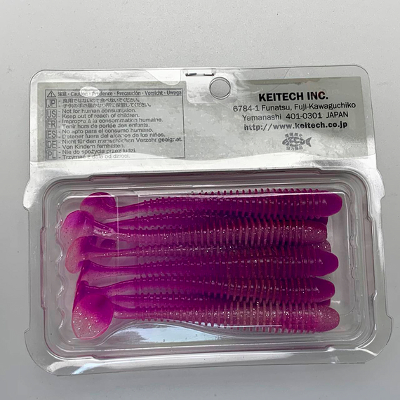 Силікон Keitech Swing Impact 3.5" (8 шт/упак), колір:pal#14 glamorous pink, Довжина силікону: 3.5" (8.9 см), Колір силікону: PAL#14 Glamorous Pink, фото , изображение 9