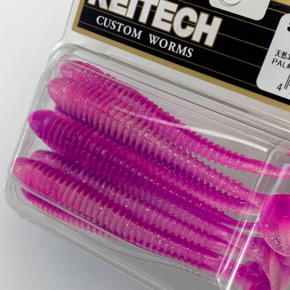 Силікон Keitech Swing Impact 3.5" (8 шт/упак), колір:pal#14 glamorous pink, Довжина силікону: 3.5" (8.9 см), Колір силікону: PAL#14 Glamorous Pink, фото , изображение 8