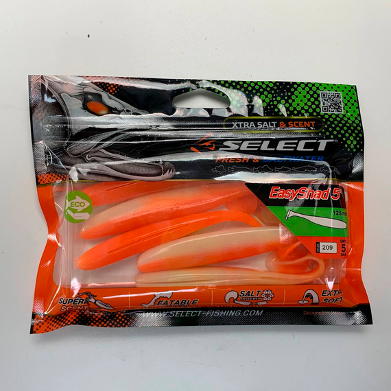 Силікон Select Easy Shad 5" col.209 (5 шт/упак), Довжина силікону: 5" (12.7 см), Колір силікону: 209, фото , изображение 7