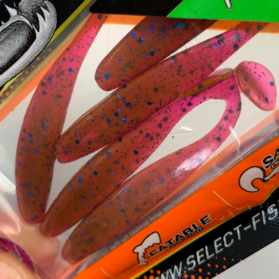 Силікон Select Easy Shad 3" #900 — їстівний віброхвіст для судака, щуки та великого окуня (5 шт/упак), Довжина силікону: 3" (7.62 см), Колір силікону: 900, фото , изображение 5