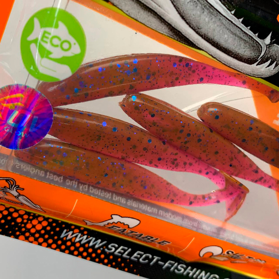 Силікон Select Easy Shad 3" #900 — їстівний віброхвіст для судака, щуки та великого окуня (5 шт/упак), Довжина силікону: 3" (7.62 см), Колір силікону: 900, фото , изображение 9