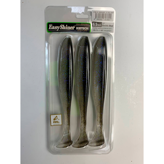 Силикон Keitech Easy Shiner 6.5" (3 шт/уп) ц:440 electric shad, Длина силикона: 6.5" (16.5 см), Расцветка силикона: 440 Electric Shad, фото , изображение 5