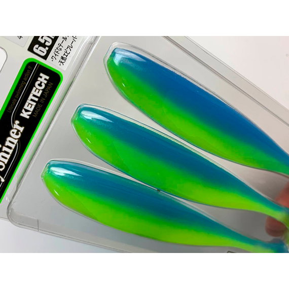 Силикон Keitech Easy Shiner 6.5" (3 шт/упак) ц:pal#03 ice chartreuse, Длина силикона: 6.5" (16.5 см), Расцветка силикона: PAL#03 Ice Chartreuse, фото , изображение 7