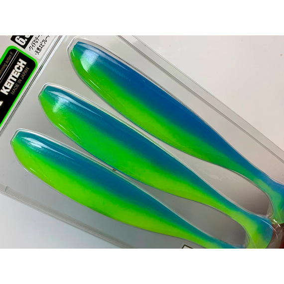 Силикон Keitech Easy Shiner 6.5" (3 шт/упак) ц:pal#03 ice chartreuse, Длина силикона: 6.5" (16.5 см), Расцветка силикона: PAL#03 Ice Chartreuse, фото , изображение 10
