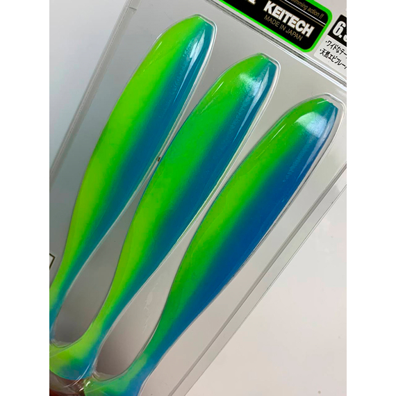 Силикон Keitech Easy Shiner 6.5" (3 шт/упак) ц:pal#03 ice chartreuse, Длина силикона: 6.5" (16.5 см), Расцветка силикона: PAL#03 Ice Chartreuse, фото , изображение 15