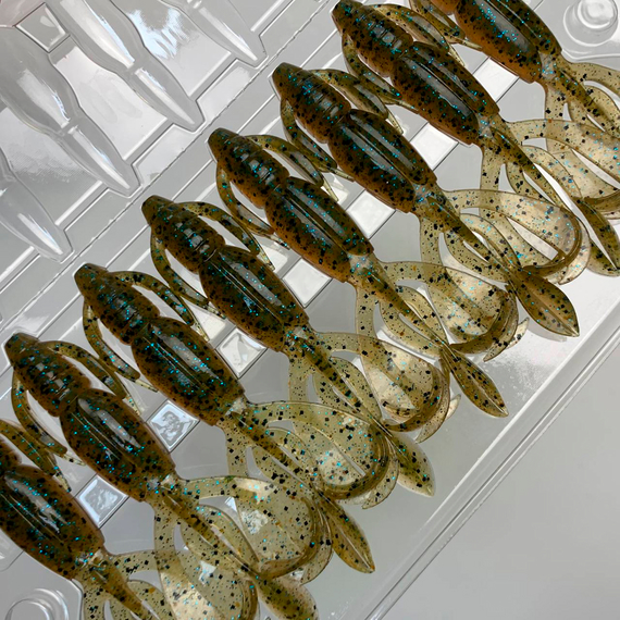 Силікон Keitech Crazy Flapper 2.8" (8 шт/упак), колір: 403 green weenie blue, Довжина силікону: 2.8" (7.1 см), Колір силікону: 403 Green Weenie Blue, фото , изображение 9