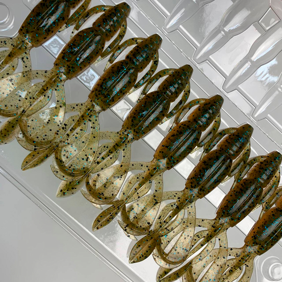 Силікон Keitech Crazy Flapper 2.8" (8 шт/упак), колір: 403 green weenie blue, Довжина силікону: 2.8" (7.1 см), Колір силікону: 403 Green Weenie Blue, фото , изображение 11