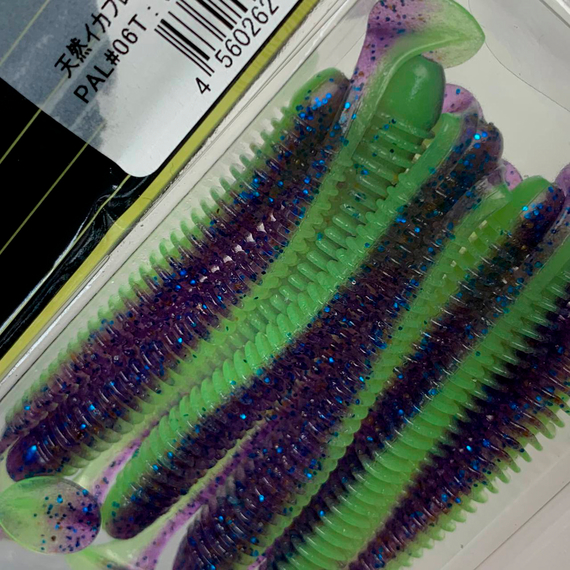 Силикон Keitech Swing Impact 3" (10 шт/упак) ц:pal#06 violet lime berry, Длина силикона: 3" (7.6 см), Расцветка силикона: PAL#06 Violet Lime Berry, фото , изображение 7