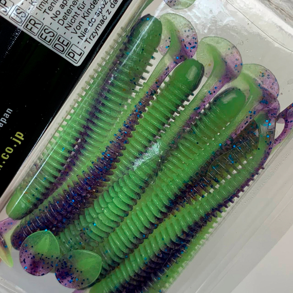 Силикон Keitech Swing Impact 3" (10 шт/упак) ц:pal#06 violet lime berry, Длина силикона: 3" (7.6 см), Расцветка силикона: PAL#06 Violet Lime Berry, фото , изображение 8