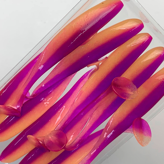 Силікон Keitech Easy Shiner 3" (10 шт/упак), колір:pal#12 grape shad, Довжина силікону: 3" (7.6 см), Колір силікону: PAL#12 Grape Shad, фото , изображение 7