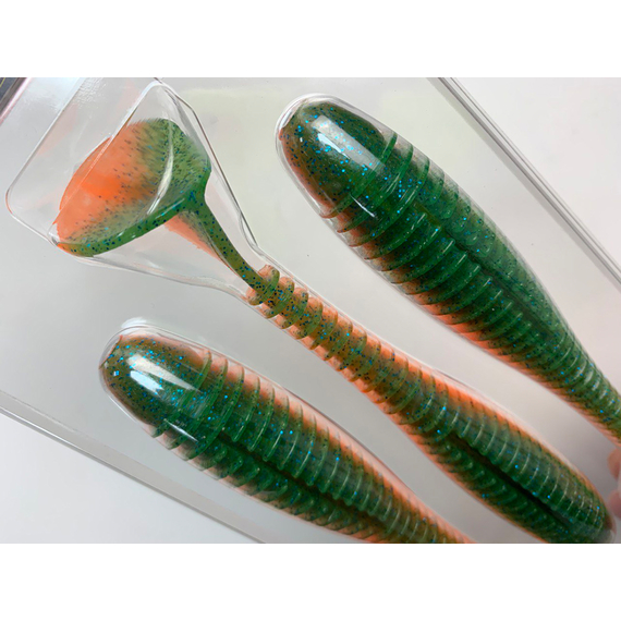 Силікон Keitech Swing Impact FAT 6.8" (3 шт/уп), колір:pal#11 rotten carrot, Довжина силікону: 6.8" (17.3 см), Колір силікону: PAL#11 Rotten Carrot, фото , изображение 4