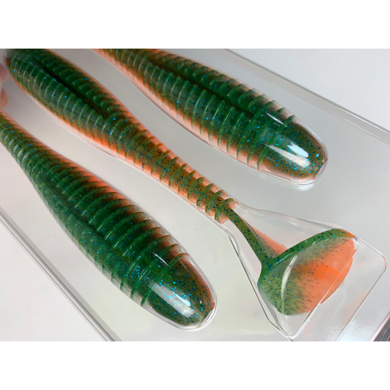 Силікон Keitech Swing Impact FAT 6.8" (3 шт/уп), колір:pal#11 rotten carrot, Довжина силікону: 6.8" (17.3 см), Колір силікону: PAL#11 Rotten Carrot, фото , изображение 12