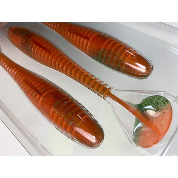 Силікон Keitech Swing Impact FAT 6.8" (3 шт/уп), колір:pal#11 rotten carrot, Довжина силікону: 6.8" (17.3 см), Колір силікону: PAL#11 Rotten Carrot, фото , изображение 13