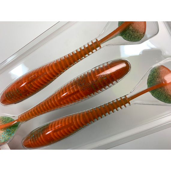 Силікон Keitech Swing Impact FAT 6.8" (3 шт/уп), колір:pal#11 rotten carrot, Довжина силікону: 6.8" (17.3 см), Колір силікону: PAL#11 Rotten Carrot, фото , изображение 6