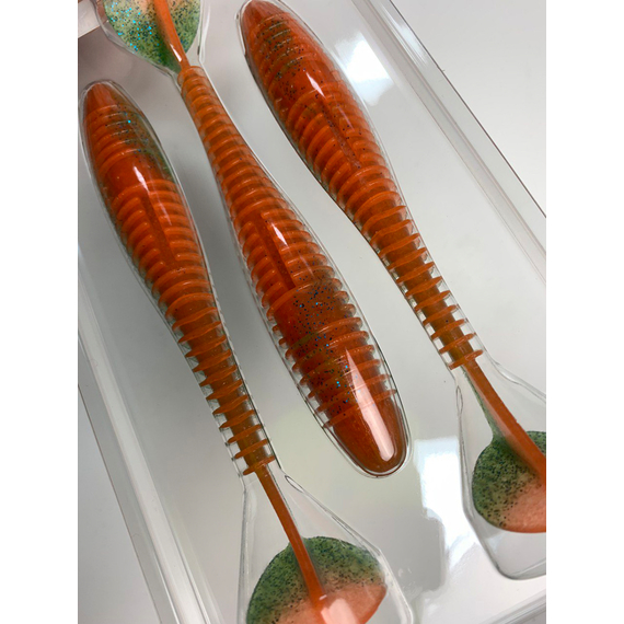 Силікон Keitech Swing Impact FAT 6.8" (3 шт/уп), колір:pal#11 rotten carrot, Довжина силікону: 6.8" (17.3 см), Колір силікону: PAL#11 Rotten Carrot, фото , изображение 14