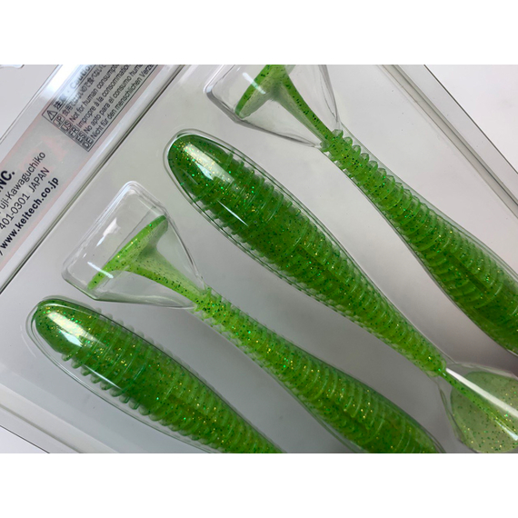 Силікон Keitech Swing Impact FAT 5.8" (4 шт/упак), колір:424 lime chartreuse, Довжина силікону: 5.8" (14.7 см), Колір силікону: 424 Lime Chartreuse, фото , изображение 10