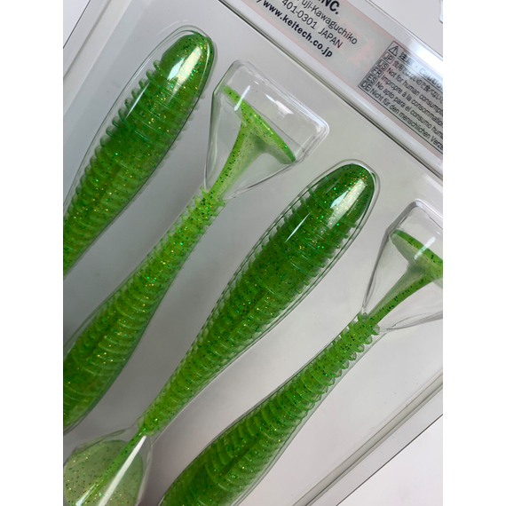 Силікон Keitech Swing Impact FAT 5.8" (4 шт/упак), колір:424 lime chartreuse, Довжина силікону: 5.8" (14.7 см), Колір силікону: 424 Lime Chartreuse, фото , изображение 12