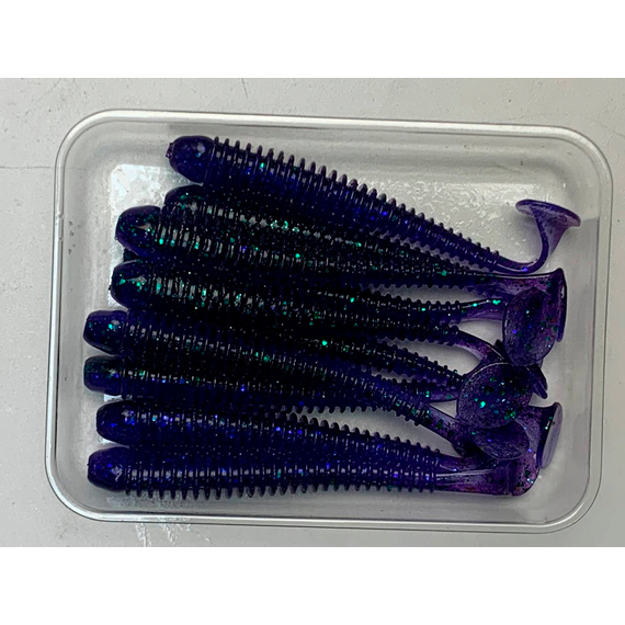 Силікон Keitech Swing Impact 2.5" (10 шт/упак), колір:408 electric june bug, Довжина силікону: 2.5" (6.3 см), Колір силікону: 408 Electric June Bug, фото , изображение 14