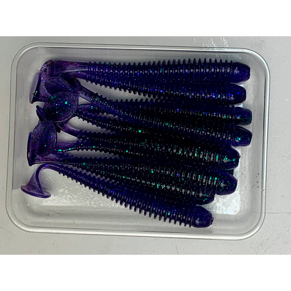 Силікон Keitech Swing Impact 2.5" (10 шт/упак), колір:408 electric june bug, Довжина силікону: 2.5" (6.3 см), Колір силікону: 408 Electric June Bug, фото , изображение 16