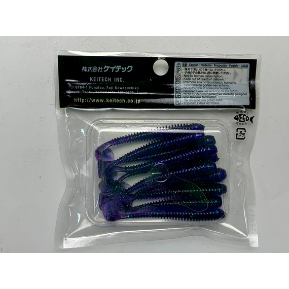 Силікон Keitech Swing Impact 2.5" (10 шт/упак), колір:408 electric june bug, Довжина силікону: 2.5" (6.3 см), Колір силікону: 408 Electric June Bug, фото , изображение 19