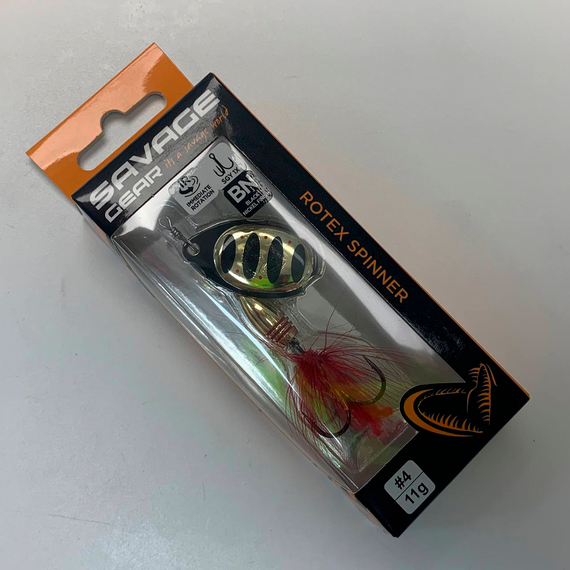 Блешня Savage Gear Rotex Spinner #4 11.0g 03-Gold, Вага блешні: 11g, Колір блешні: Gold, фото , изображение 2