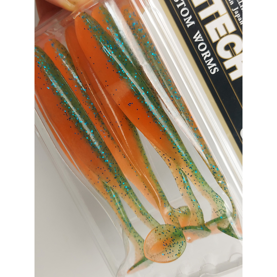 Силікон Keitech Easy Shiner 4" (7 шт/упак), колір:pal#11 rotten carrot, Довжина силікону: 4" (10.2 см), Колір силікону: PAL#11 Rotten Carrot, фото , изображение 12