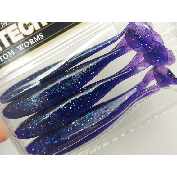 Силікон Keitech Easy Shiner 4" (7 шт/упак), колір:ea#04 violet, Довжина силікону: 4" (10.2 см), Колір силікону: EA#04 Violet, фото , изображение 11