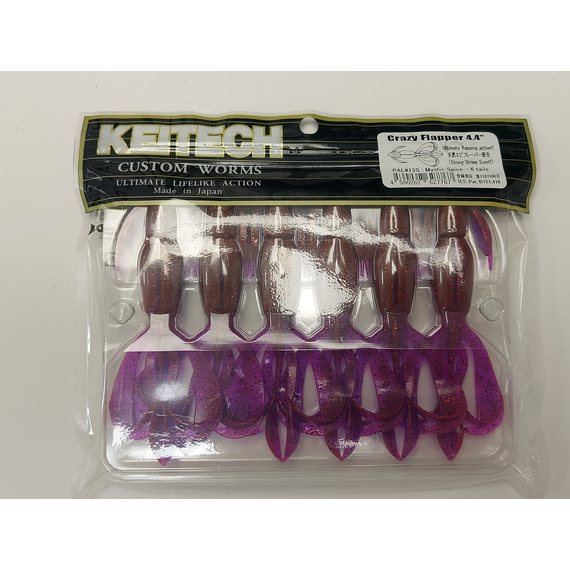 Силикон Keitech Crazy Flapper 4.4" (6 шт/упак) ц:pal#13 mistic spice, Длина силикона: 4.4" (11.2 см), Расцветка силикона: PAL#13 Mistic Spice, фото , изображение 11