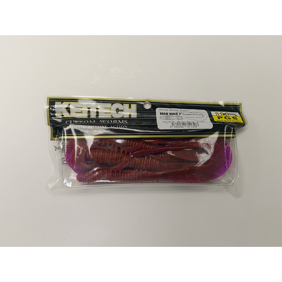 Силікон Keitech Mad Wag 7" (6 шт/упак), колір:pal#13 mistic spice, Довжина силікону: 7" (17.8 см), Колір силікону: PAL#13 Mistic Spice, фото , изображение 11