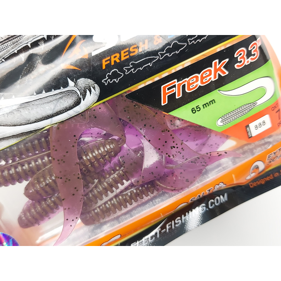 Силикон Select Freek 3.3" col.888 (7 шт/упак), Длина силикона: 3.3" (8.38 см), Расцветка силикона: 888, фото , изображение 14