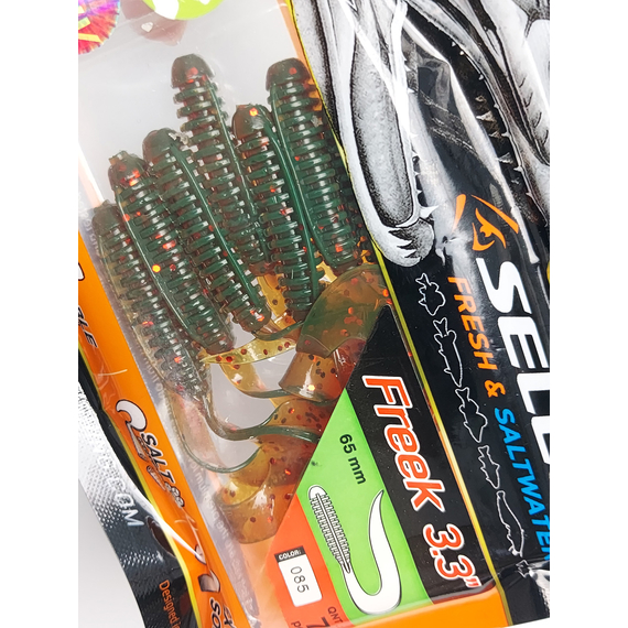 Силикон Select Freek 3.3" col.085 (7 шт/упак), Длина силикона: 3.3" (8.38 см), Расцветка силикона: 085, фото , изображение 9