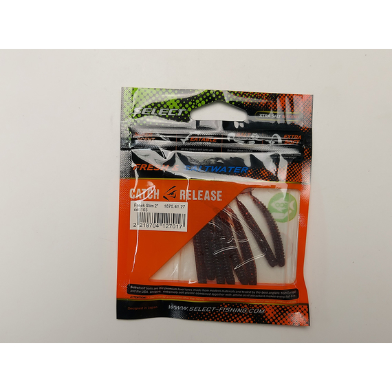 Силікон Select Freek Slim 2" col.103 (8 шт/пак), Довжина силікону: 2" (5.08 см), Колір силікону: 103, фото , изображение 6