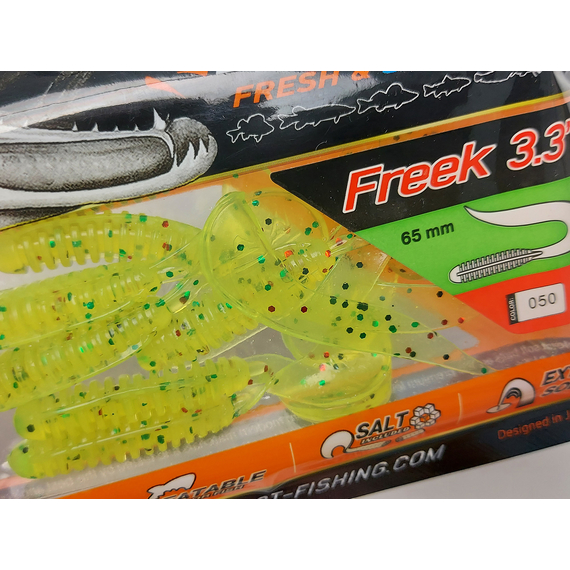 Силикон Select Freek 3.3" col.050 (7 шт/упак), Длина силикона: 3.3" (8.38 см), Расцветка силикона: 050, фото , изображение 9