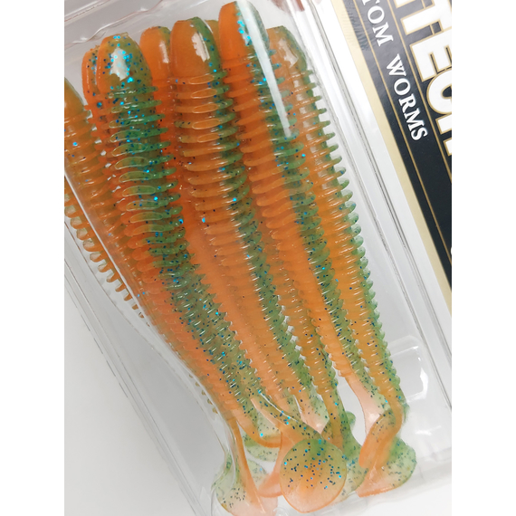 Силікон Keitech Swing Impact 4" (8 шт/упак), колір:pal#11 rotten carrot, Довжина силікону: 4" (10.2 см), Колір силікону: PAL#11 Rotten Carrot, фото , изображение 8