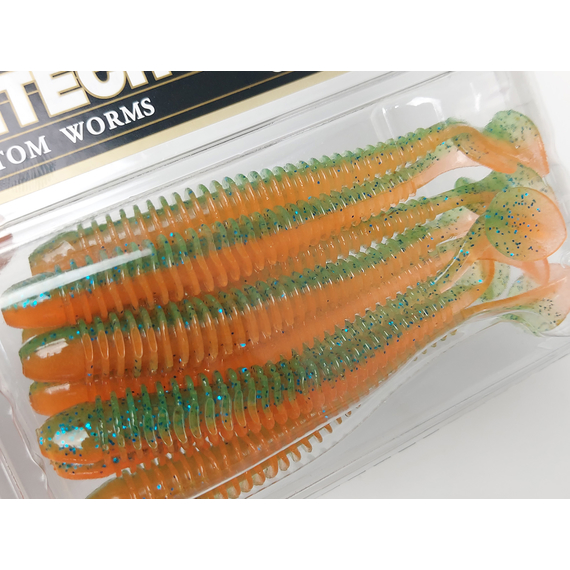 Силікон Keitech Swing Impact 4" (8 шт/упак), колір:pal#11 rotten carrot, Довжина силікону: 4" (10.2 см), Колір силікону: PAL#11 Rotten Carrot, фото , изображение 7